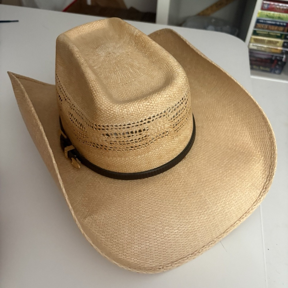 Bullhide 57 Rodeo Round Up Straw Collection 20X Cowboy Hat 10.5 Brim 7 1/8 USA